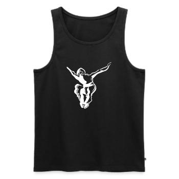 Ninja - blanc - Débardeur bio Premium Homme - noir - Devant - Michal (187cm)