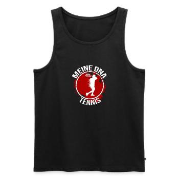 Mein DNA - Tennis - Männer Premium Bio Tank Top - Schwarz - Vorne - AI Model Male 178 light (178cm)