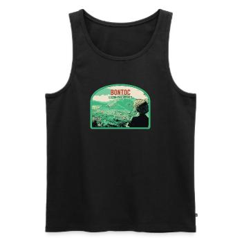 Bontoc und seine Reisterrassen, Philippinen - Männer Premium Bio Tank Top - Schwarz - Vorne - AI Model Male 178 light (178cm)