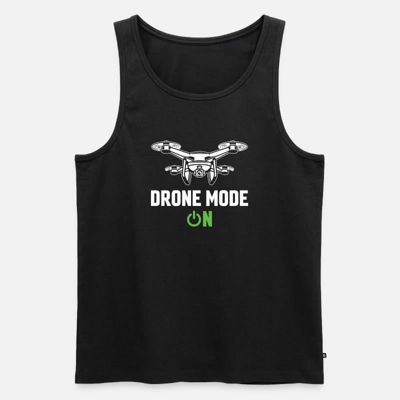 Drohnen-Modus Ein - Männer Premium Bio Tank Top - Schwarz