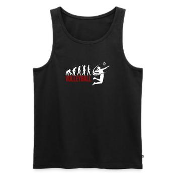 Evolution Volleyball - Männer Premium Bio Tank Top - Schwarz - Vorne - Michal (187cm)