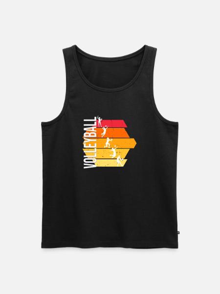 Volleyball - Männer Premium Bio Tank Top - Schwarz