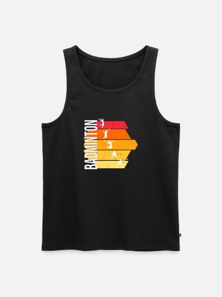 Badminton - Männer Premium Bio Tank Top - Schwarz