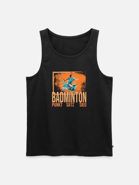 Punkt - Satz - Sieg - Männer Premium Bio Tank Top - Schwarz