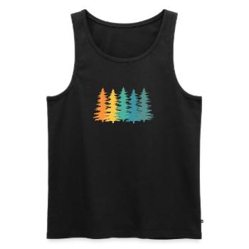 Forest Ranger Retro Gift - Men's Premium Organic Tank Top - black - Front - Michal (187cm)