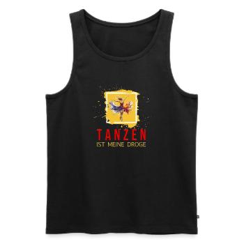 Tanzen ist meine Droge - Männer Premium Bio Tank Top - Schwarz - Vorne - Michal (187cm)