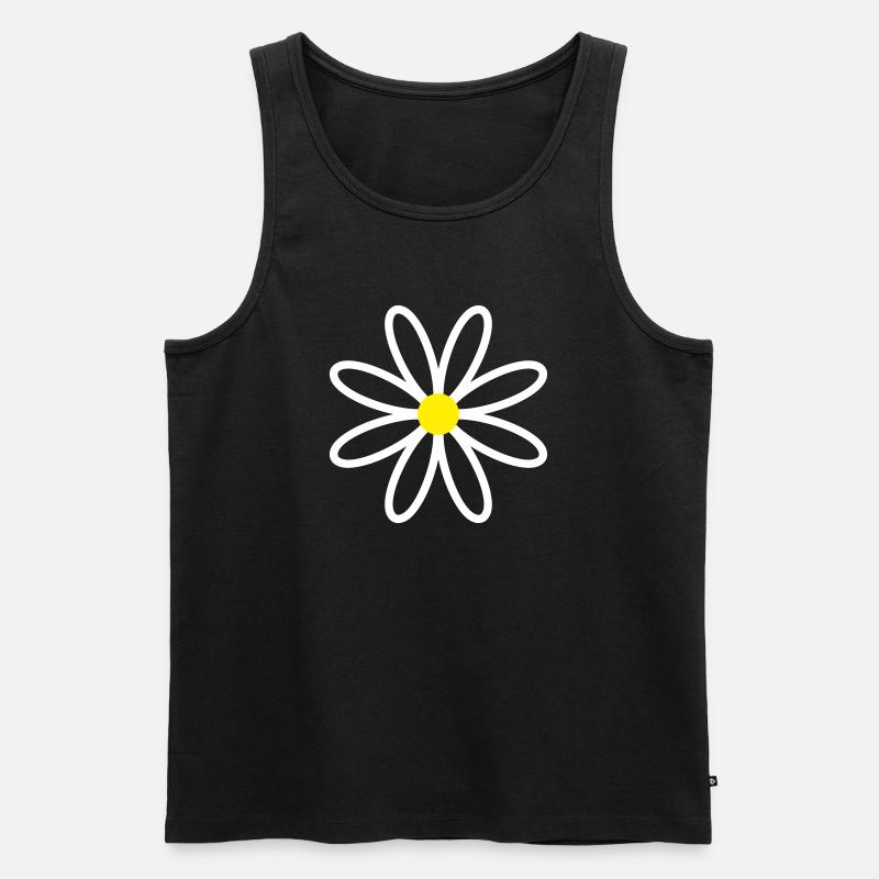 Daisy Gänseblümchen - Männer Premium Bio Tank Top - Schwarz