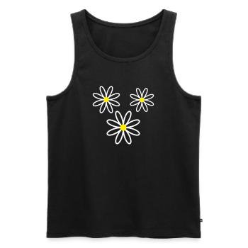 Gänseblümchen Blume - Männer Premium Bio Tank Top - Schwarz - Vorne - Michal (187cm)