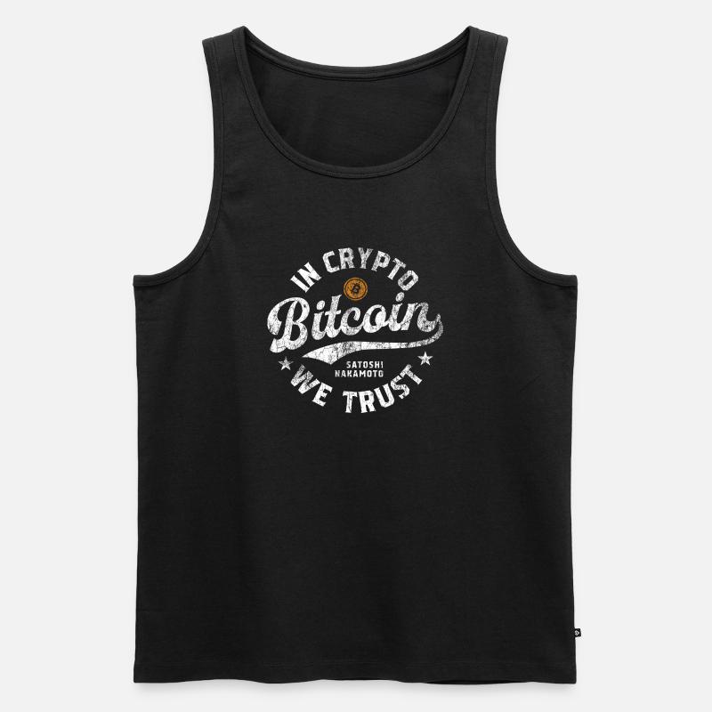 Bitcoin - In Crypto we trust - Männer Premium Bio Tank Top - Schwarz