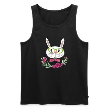 Osterhase Osterfest - Männer Premium Bio Tank Top - Schwarz - Vorne - Michal (187cm)