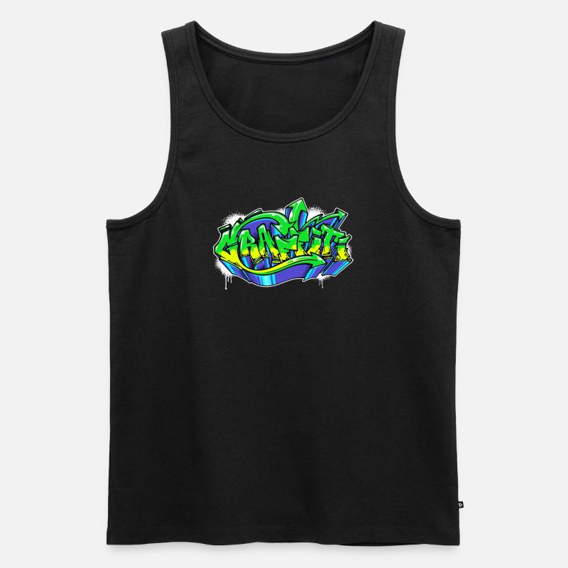 Kunst Strassenkunst Wildstyle Graffiti Zeichnen - Männer Premium Bio Tank Top - Schwarz