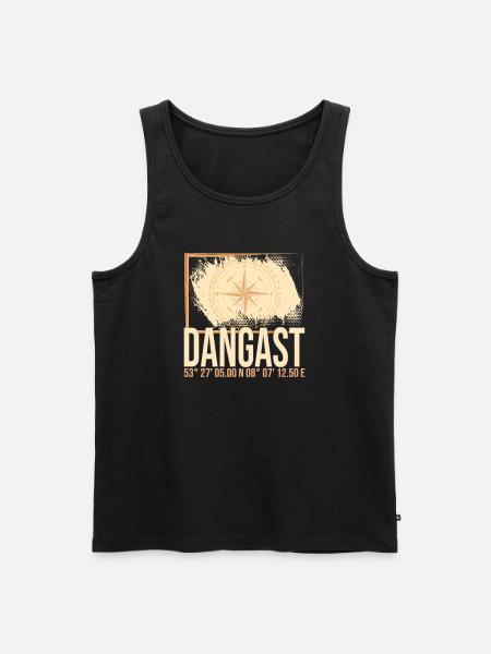 Dangast Koordinaten - Männer Premium Bio Tank Top - Schwarz