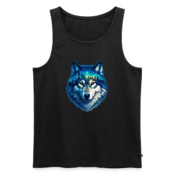 Loup - Débardeur bio Premium Homme - noir - Devant - Michal (187cm)