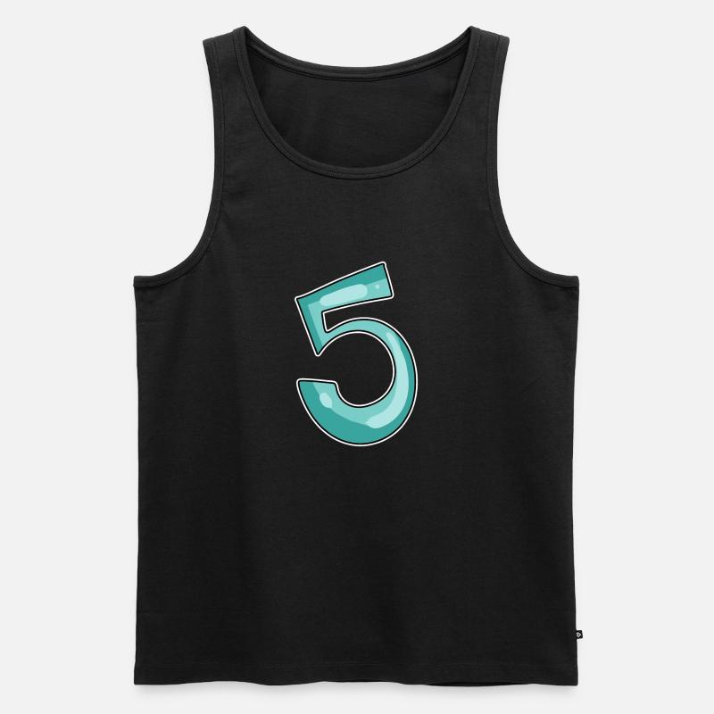 5 nummer - Männer Premium Bio Tank Top - Schwarz