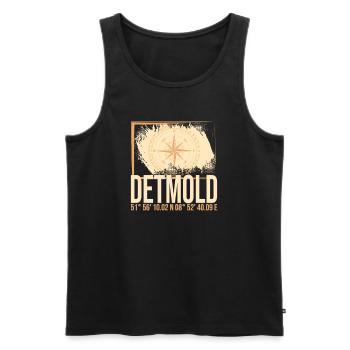 Detmold Koordinaten - Männer Premium Bio Tank Top - Schwarz - Vorne - Michal (187cm)