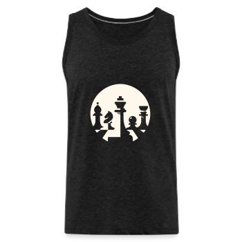 Schach abstrakt - Männer Premium Bio Tank Top - Anthrazit - Vorne - Alexander (188cm)