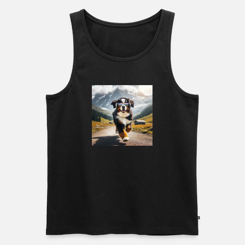 Berner Sennenhund - Männer Premium Bio Tank Top - Schwarz