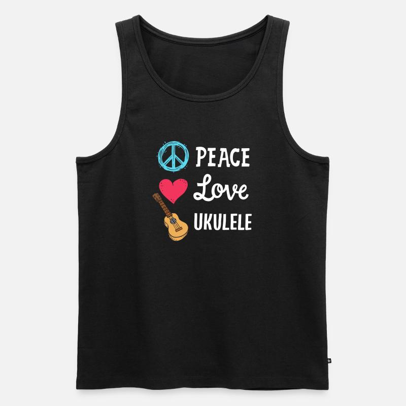 Ukulele Ukulele-Spieler - Männer Premium Bio Tank Top - Schwarz
