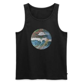 Seagull - Men's Premium Organic Tank Top - black - Front - AI Model Male 178 light (178cm)