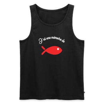 FISCH. HUMOR - Männer Premium Bio Tank Top - Schwarz - Vorne - Michal (187cm)