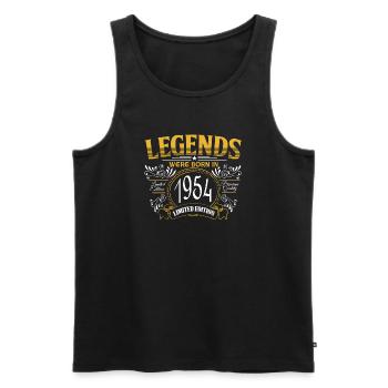 Geburtstag 1954 Vintage Premium - Männer Premium Bio Tank Top - Schwarz - Vorne - Michal (187cm)
