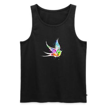 Bird Street Art Graffiti Drawing Illustration - Men's Premium Organic Tank Top - black - Front - Michal (187cm)