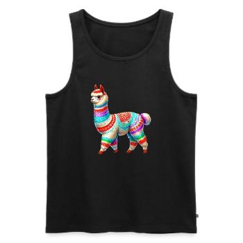 Alpaca - Men's Premium Organic Tank Top - black - Front - AI Model Male 178 light (178cm)
