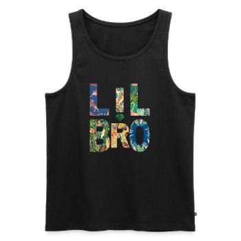 LIL BRO - Brother - Little Brother - Matching Look - Men's Premium Organic Tank Top - black - Front - AI Model Male 178 light (178cm)