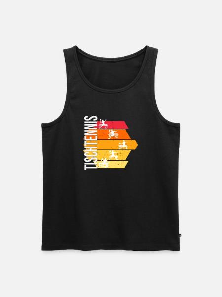 Tischtennis - Männer Premium Bio Tank Top - Schwarz