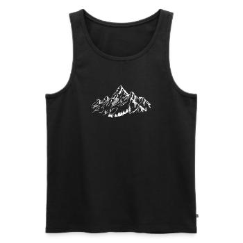 Gebirge - Männer Premium Bio Tank Top - Schwarz - Vorne - Michal (187cm)