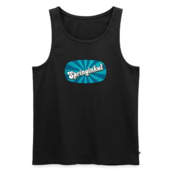 Springinkal - lively boy, pet name - Men's Premium Organic Tank Top - black - Front - AI Model Male 178 light (178cm)