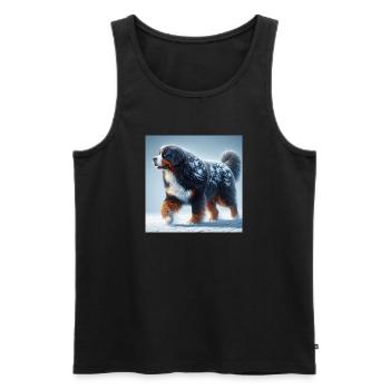 Berner Sennenhund - Männer Premium Bio Tank Top - Schwarz - Vorne - Michal (187cm)