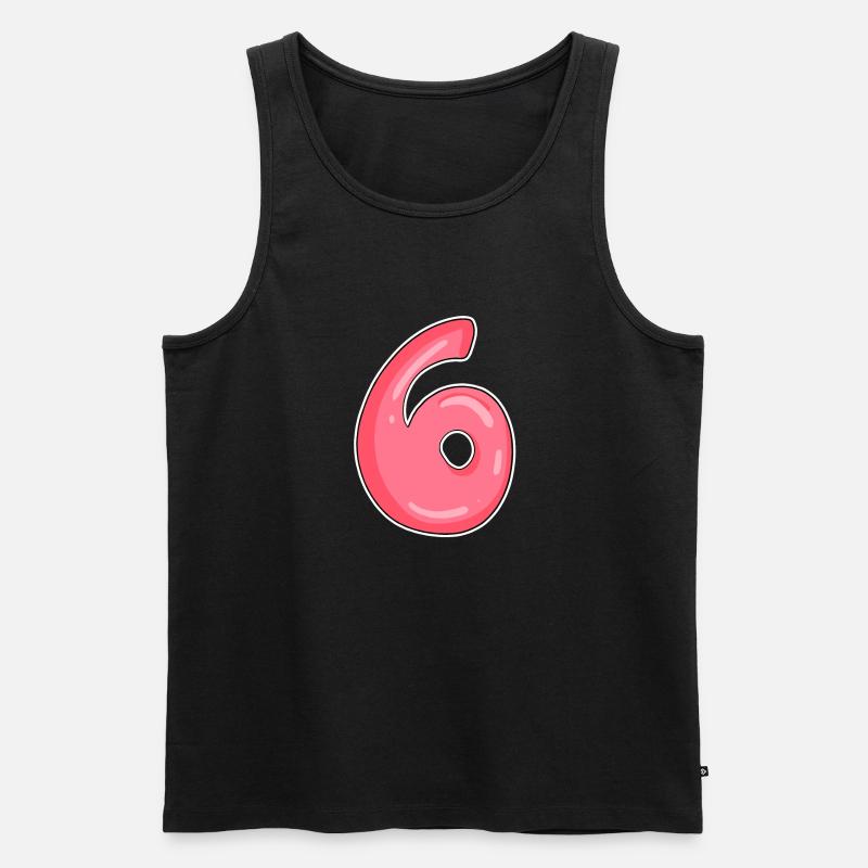 6 - Männer Premium Bio Tank Top - Schwarz