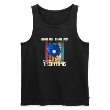 Kleiner Ball Großer Sport - Männer Premium Bio Tank Top - Schwarz - Vorne - Michal (187cm)