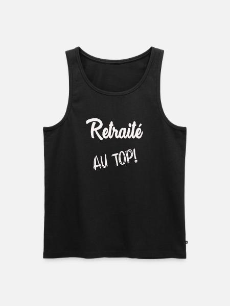 RETRAITE. BONNE RETRAITE. JOYEUSE RETRAITE - Débardeur bio Premium Homme - noir