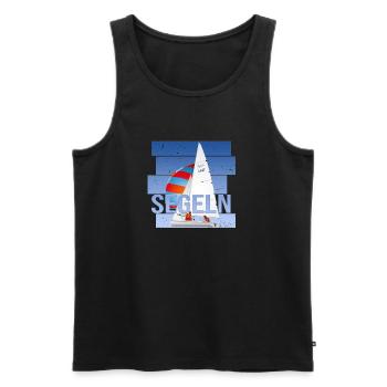 Segeln- Segelsport - Männer Premium Bio Tank Top - Schwarz - Vorne - AI Model Male 178 light (178cm)
