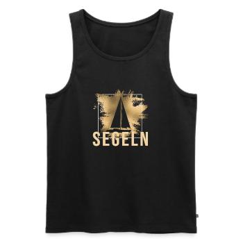 Segeln - Männer Premium Bio Tank Top - Schwarz - Vorne - AI Model Male 178 light (178cm)