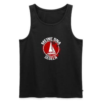 Meine DNA - Segeln - Männer Premium Bio Tank Top - Schwarz - Vorne - AI Model Male 178 light (178cm)