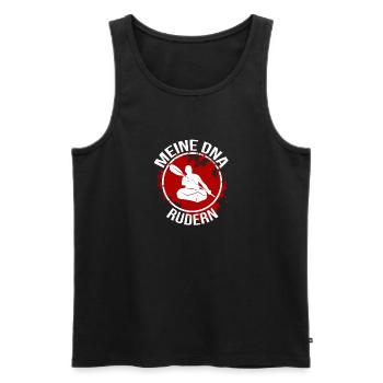 Meine DNA - Rudern - Männer Premium Bio Tank Top - Schwarz - Vorne - Michal (187cm)