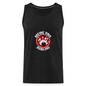 Meine DNA - Bowling - Männer Premium Bio Tank Top - Anthrazit - Vorne - Alexander (188cm)