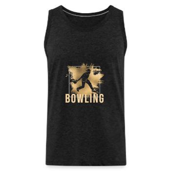 Bowling - Männer Premium Bio Tank Top - Anthrazit - Vorne - Alexander (188cm)