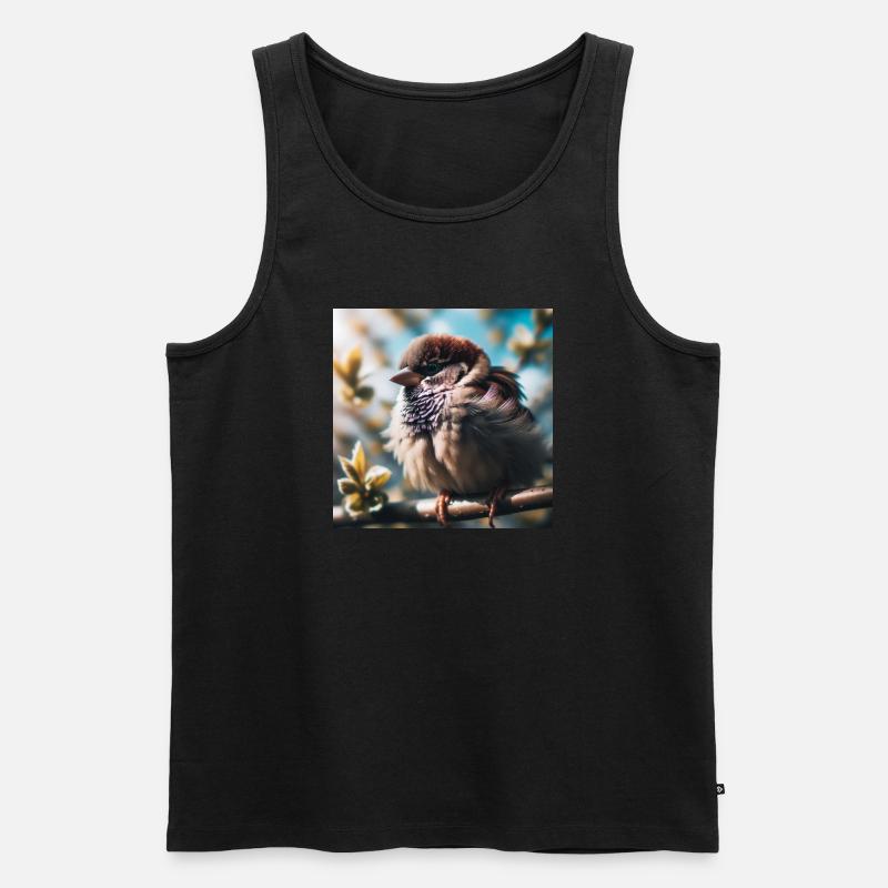 Spatz - Männer Premium Bio Tank Top - Schwarz