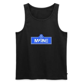 Marne - Débardeur bio Premium Homme - noir - Devant - AI Model Male 178 light (178cm)