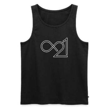 Bitcoin 21 Millionen Unendlich Minimalistisch - Männer Premium Bio Tank Top - Schwarz - Vorne - AI Model Male 178 light (178cm)
