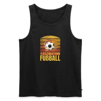 Faszination Fußball - Männer Premium Bio Tank Top - Schwarz - Vorne - Michal (187cm)