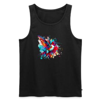 Colibri - Débardeur bio Premium Homme - noir - Devant - Michal (187cm)