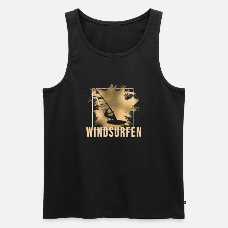 Windsurfen - Surfen - Männer Premium Bio Tank Top - Schwarz
