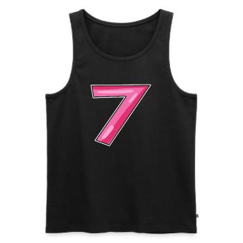 7 - Männer Premium Bio Tank Top - Schwarz - Vorne - Michal (187cm)