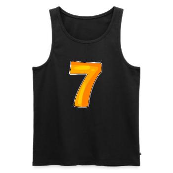 7 - Männer Premium Bio Tank Top - Schwarz - Vorne - Michal (187cm)