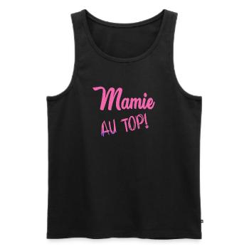 GRANNY - Men's Premium Organic Tank Top - black - Front - AI Model Male 178 light (178cm)